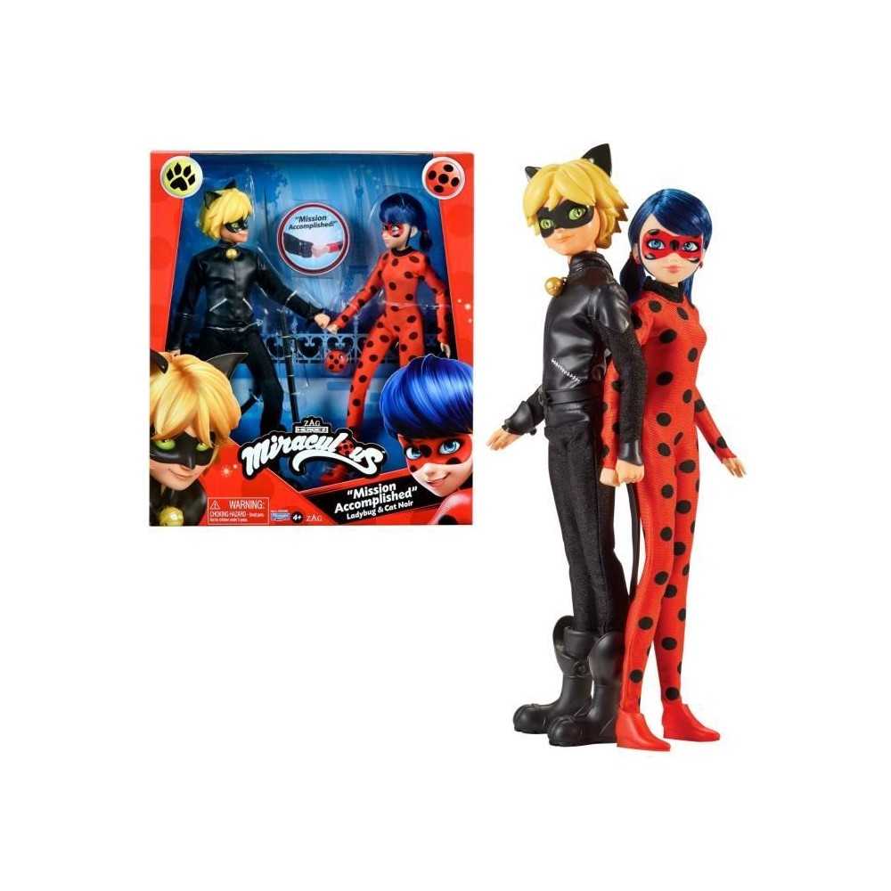 Pack de 2 Poupées mannequin 26 cm Miraculous Ladybug - Revivez les av