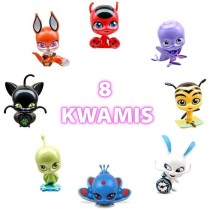 Bandai - Miraculous - Pack de 8 kwamis – Collection de Mini-figurine