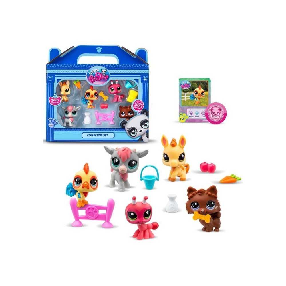 BANDAI - Littlest Pet Shop - Collector Set Theme de la ferme - 5 anima