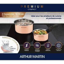 2 casseroles 16-20 cm + 1 poignée - ARTHUR MARTIN - AM720GT - 3 couch