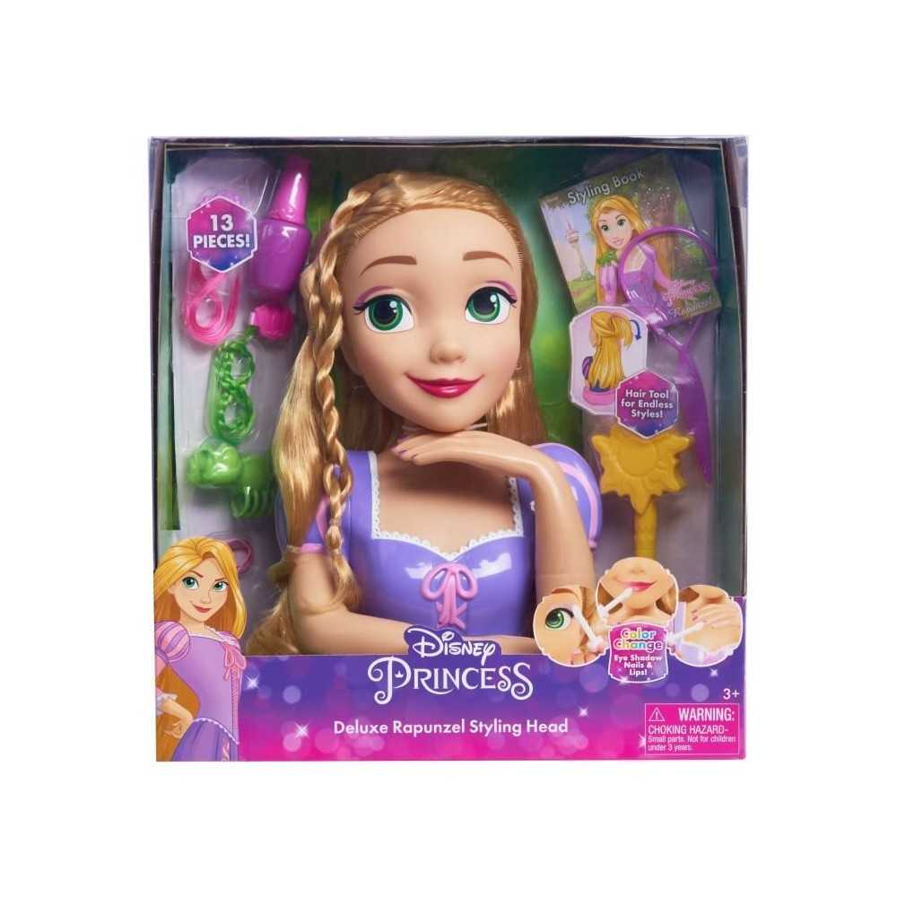 Tete a coiffer - DISNEY PRINCESSES - Tete a Coiffer Raiponce Deluxe -