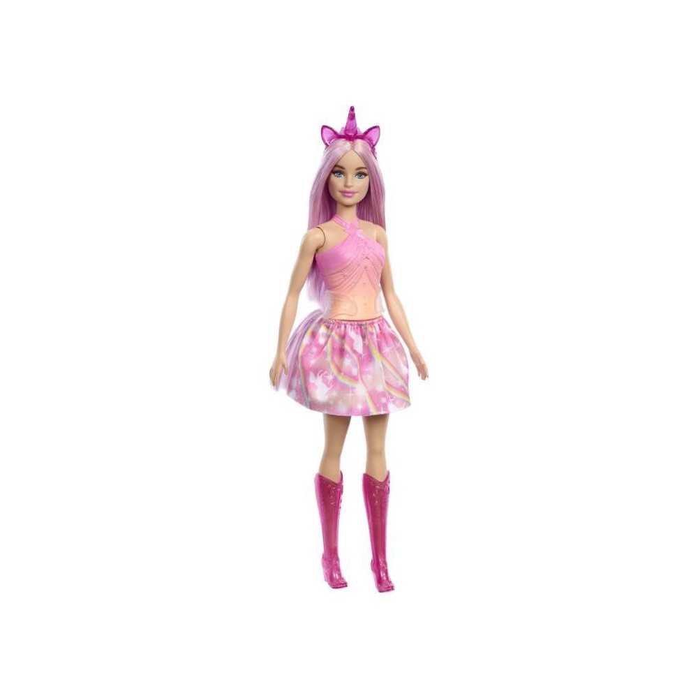 Barbie-Poupées Licorne avec cheveux fantaisie et tenues effet dégrad