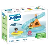 PLAYMOBIL Junior 71687 Ilôt avec toboggan aquatiqueComprend deux pers