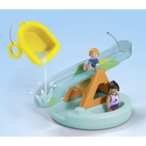 PLAYMOBIL Junior 71687 Ilôt avec toboggan aquatiqueComprend deux pers