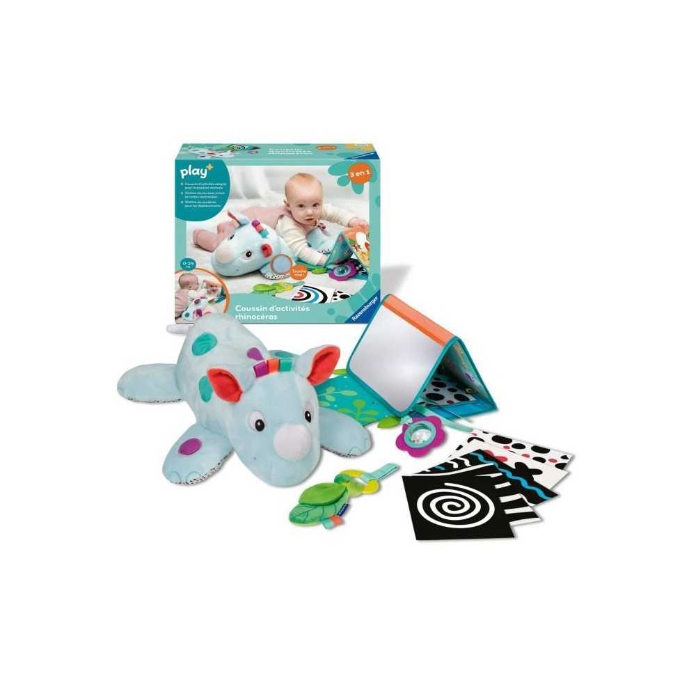 Ravensburger play+, Coussin d'activités - Rhinocéros , 0-12 mois, Pr