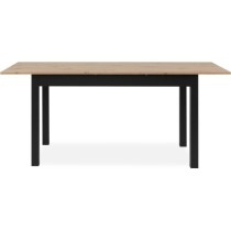 Table extensible COBURG + 1 allonge 40cm - Style industriel - Chene ar