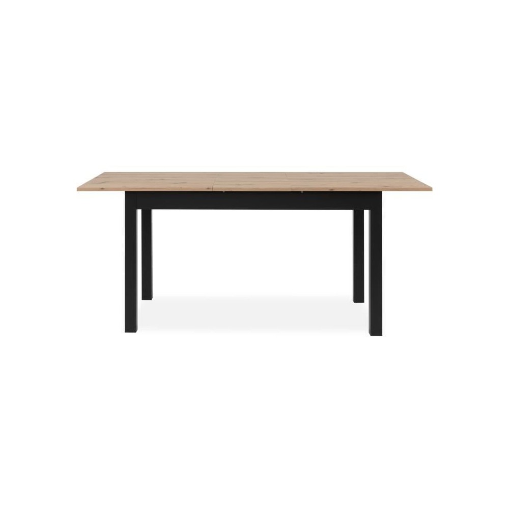 Table extensible COBURG + 1 allonge 40cm - Style industriel - Chene ar