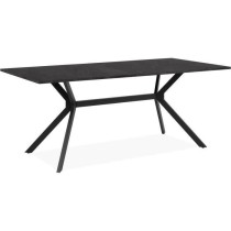 Table Onex 81A - 180 x 75 x 90 cm - Décor ardoise foncé / noir - 8 p