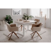 Table a manger extensible Houston - 160-200 x 75 x 90 cm - Plateau eff