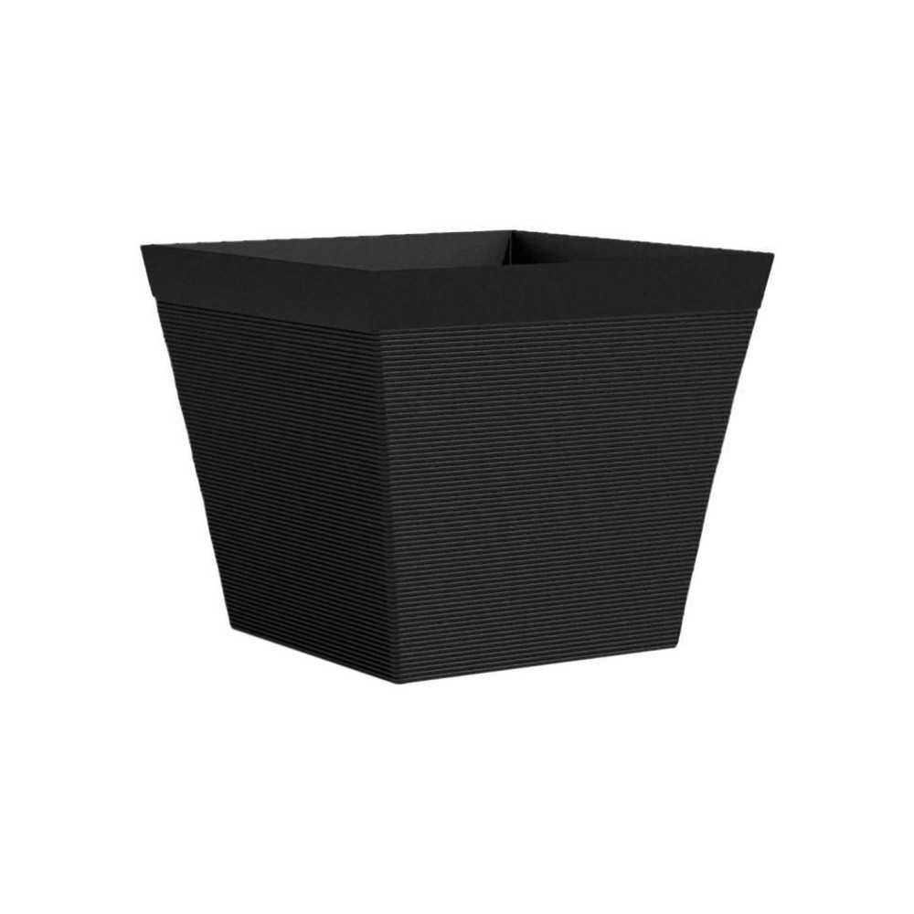 Pot carré - GARDEN ID - Green Care Impact Noir-Anth - 39 x 33 cm - Ga