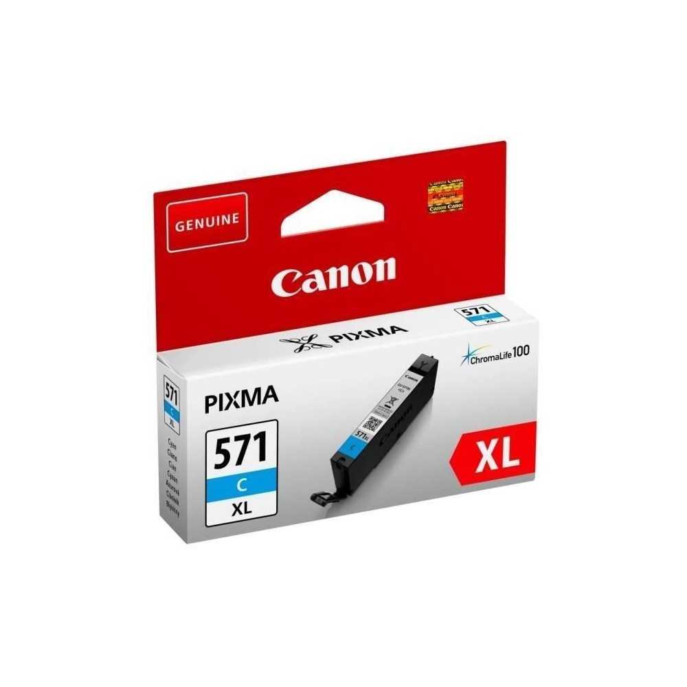 CANON Cartouche d'encre CLI-571C XL grande capacité Cyan (CLI571XL)