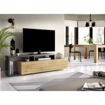 MEUBLE BAS TV 165 x 46 x 40cm - mélaminé - KRAM