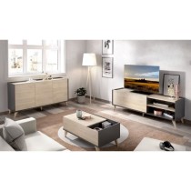 Ensemble meuble TV table basse buffet NESS - Mélaminé - Style scandi