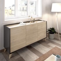 Ensemble meuble TV table basse buffet NESS - Mélaminé - Style scandi