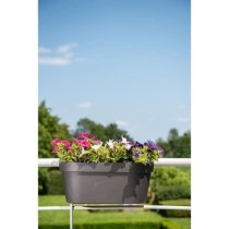 Jardiniere+crochet - GARDEN ID Star - Noir-Anth 50 x 21 cm - Fixation