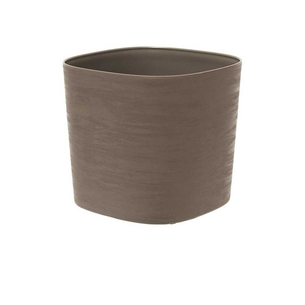 Pot avec réserve d'eau - GARDEN ID Respect - Taupe 20 x 20 cm - 100%