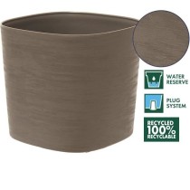 Pot avec réserve d'eau - GARDEN ID Respect - Taupe 20 x 20 cm - 100%