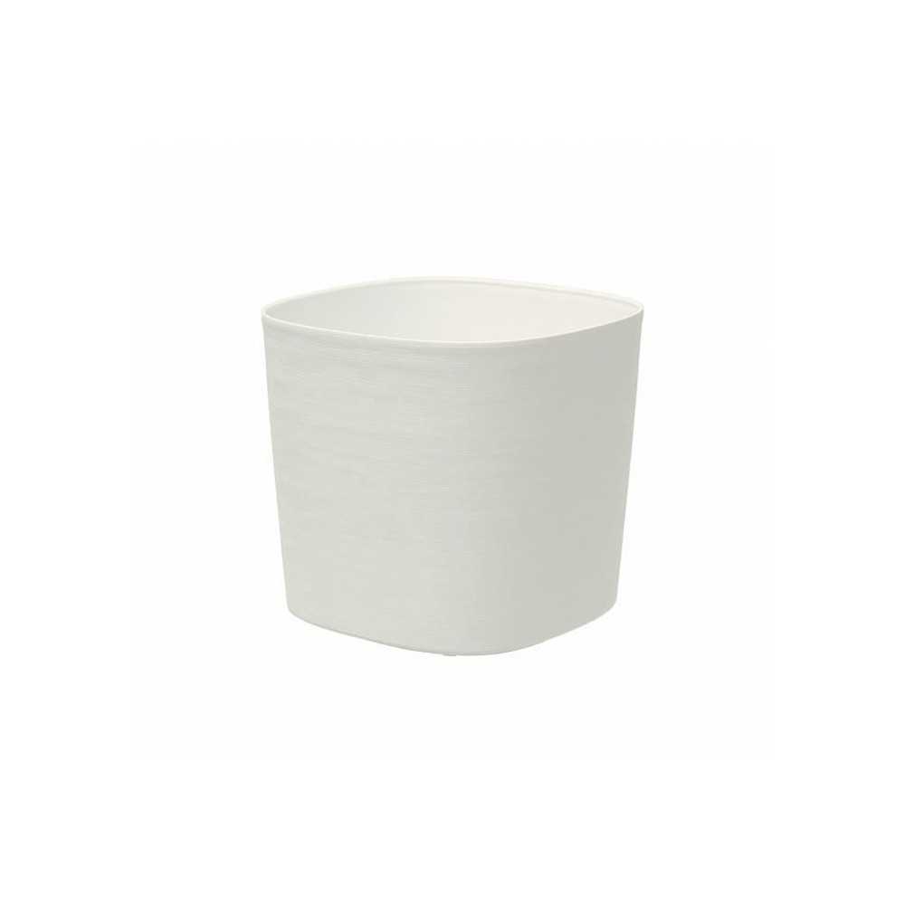 Pot avec réserve d'eau - GARDEN ID Respect - Blanc 25 x 25 cm - 100%