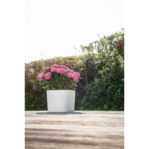 Pot avec réserve d'eau - GARDEN ID Respect - Blanc 25 x 25 cm - 100%