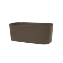 Jardiniere avec réserve d'eau - GARDEN ID Respect - Taupe 50 x 17 cm