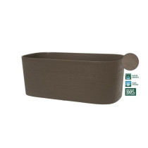 Jardiniere avec réserve d'eau - GARDEN ID Respect - Taupe 50 x 17 cm