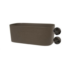 Jardiniere avec réserve d'eau - GARDEN ID Respect - Taupe 50 x 17 cm