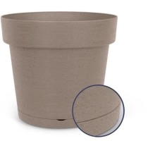 Pot a réserve d'eau - GARDEN ID Glamour - Taupe 40 cm - Surface granu