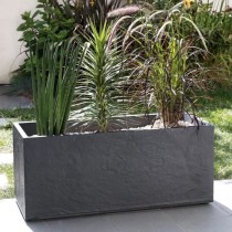 EDA Bac jardiniere Volcania 100 x 40 x 40 cm - 97,6 L - Gris anthracit