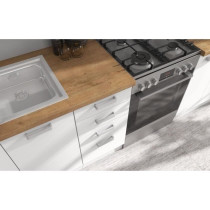 ATLAS Cuisine complete 8 éléments - Décor blanc - L300 x H52 x H82