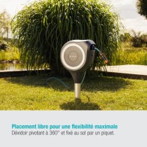 Dévidoir automatique GARDENA RollUp S 15m liseret blanc - Kit complet