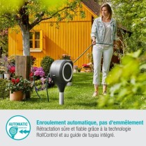 Dévidoir automatique GARDENA RollUp S 15m liseret blanc - Kit complet