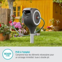 Dévidoir automatique GARDENA RollUp S 15m liseret blanc - Kit complet