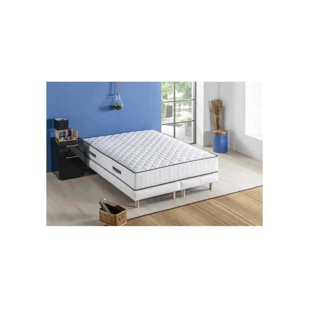 Ensemble matelas + sommiers 2 x 90 x 200cm - Ressorts ensachés - 24 c