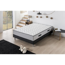 Ensemble matelas + sommier 160 x 200 cm - 672 Ressorts ensachés - 7 z