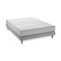 Ensemble Matelas + sommier 140x190 cm - 580 Ressorts ensachés - 5 zon