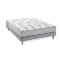 DEKO DREAM ZEN Pack pret a dormir - Matelas + sommier 140x190 + couett