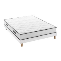 DEKO DREAM Détente Ensemble matelas + sommier 140 x 190 cm - Ressorts