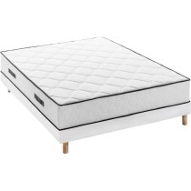 Ensemble matelas + sommier 140 x 190 cm - Ressorts - 7 zones - 27 cm -