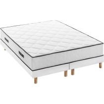 Ensemble matelas 180x200 cm + sommiers 2x90x200 cm - Ressorts ensaché