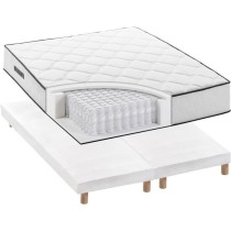 Ensemble matelas 180x200 cm + sommiers 2x90x200 cm - Ressorts ensaché