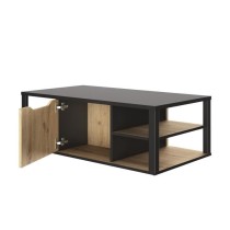 GAMI Table basse bar- Décor Noir et chene Artisan - L 110 x H 38 x P