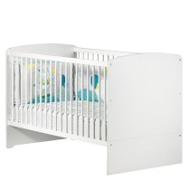 Lit évolutif - 140x70cm - Babyprice Basic - En bois blanc