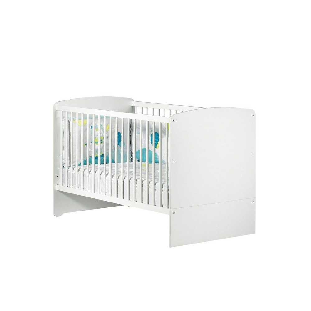 Lit évolutif - 140x70cm - Babyprice Basic - En bois blanc