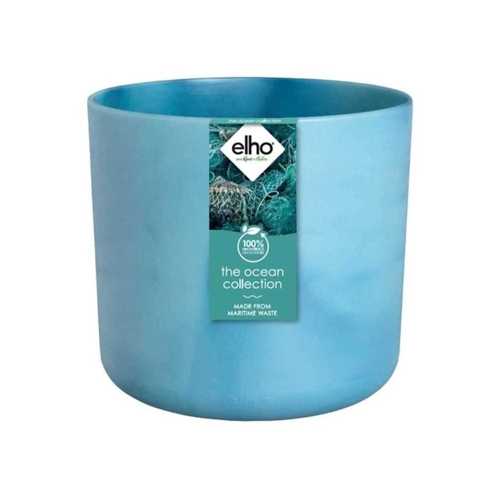 Pot de fleurs ronde ELHO The Ocean Collection - Bleu - Ø 22 x H 20 cm