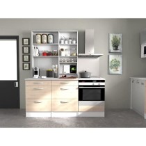 OSLO Meuble Bas 2 portes + plan - Décor Chene Jackson - L 80 x P 60 x