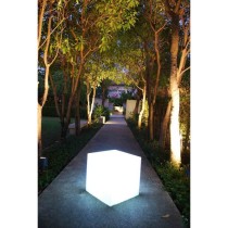 Cube lumineux tabouret filaire pour extérieur LED - LUMISKY - Carry W