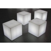 Cube lumineux tabouret filaire pour extérieur LED - LUMISKY - Carry W