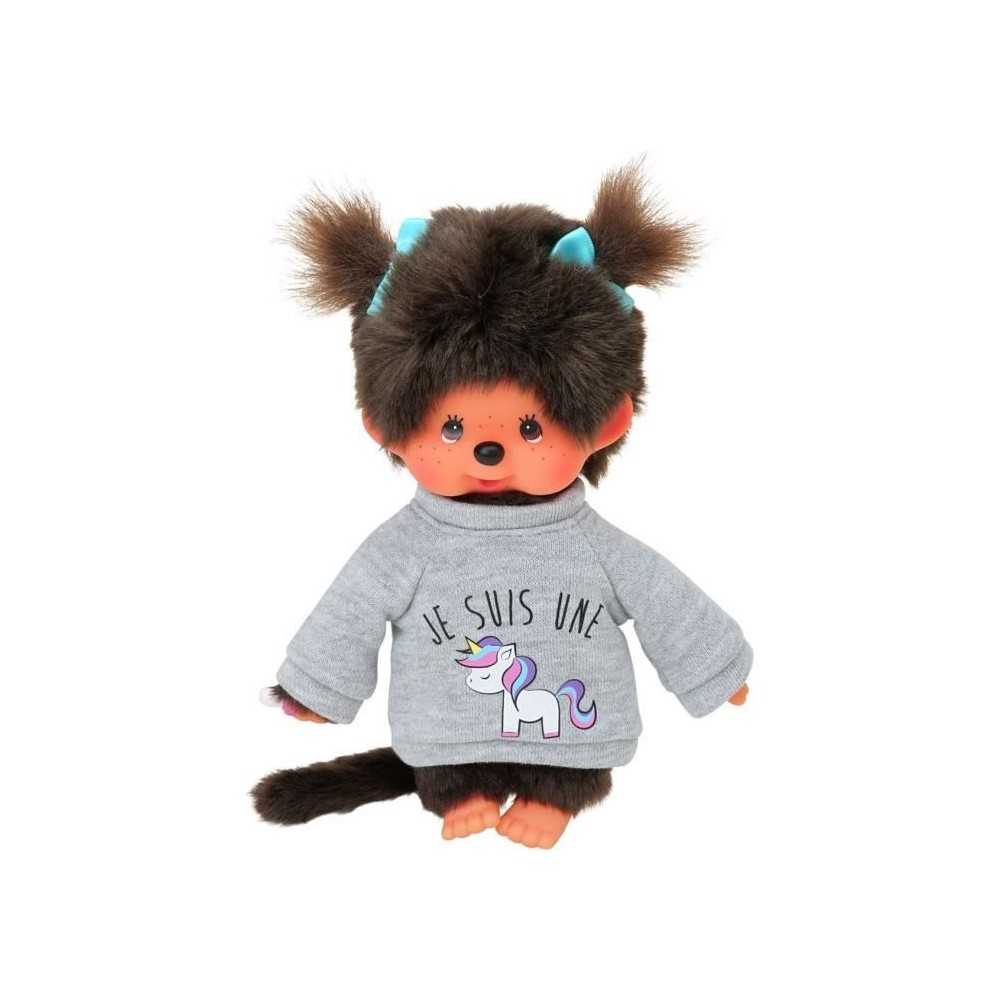 Bandai - Peluche monchhichi licorne 20 cm