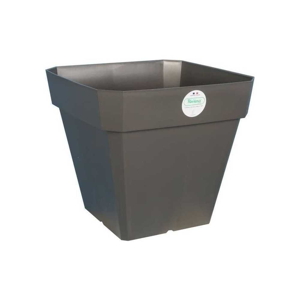 RIVIERA Pot de fleurs carré Soleilla en plastique - 49 x 49 x H 45 cm