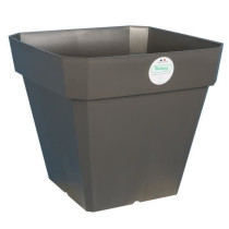 RIVIERA Pot de fleurs carré Soleilla en plastique - 39 x 39 x H 53 cm